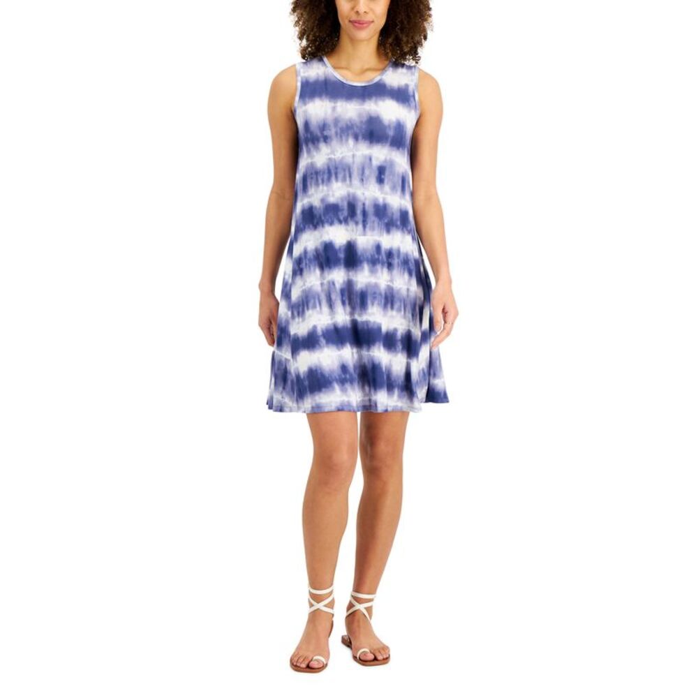 Style & Co Womens Tie Dyed Flip Flop Dress